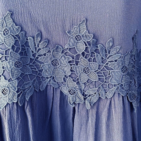 Jodifl Empire Waist Top Shirt Floral Lace Summer - Picture 7 of 7